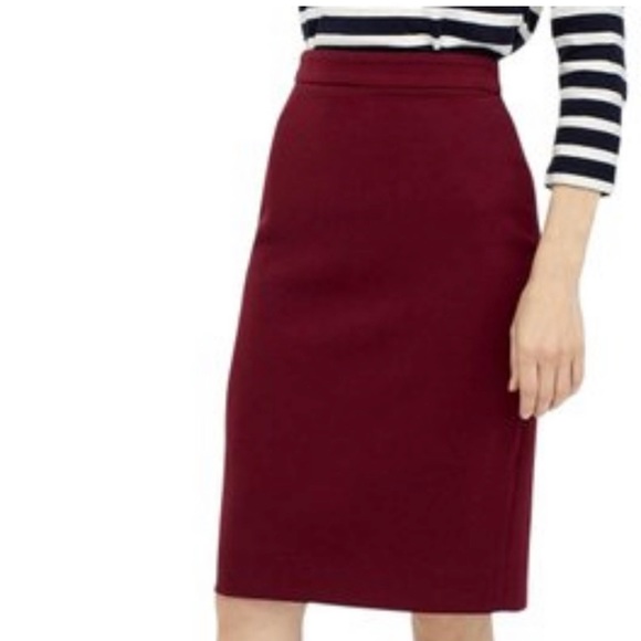 COPY - Jcrew wool skirt red burgundy Full length size 14 - Picture 2 of 3